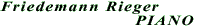 Friedemann Rieger PIANO